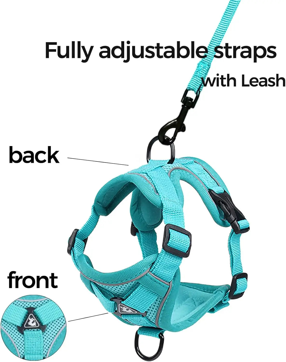 Escape Proof Cat Harness and Leash Set | Adjustable Reflective Cat Vest