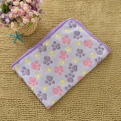 Warm Fleece Pet Blanket for Dogs & Cats | Soft Bed Mat Cover