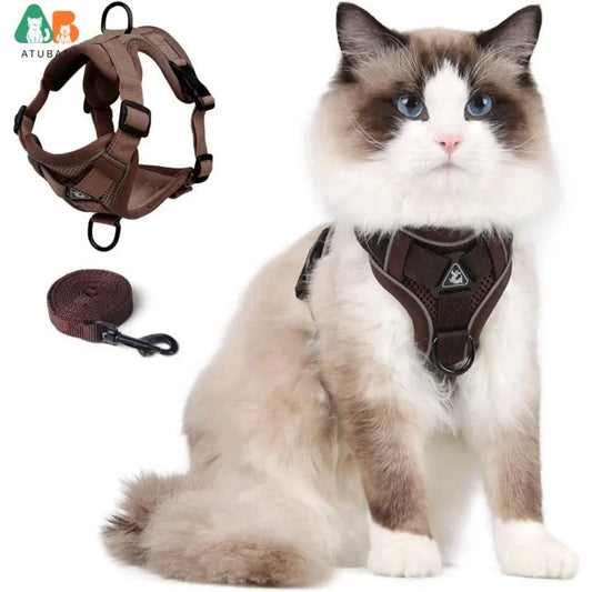 Escape Proof Cat Harness and Leash Set | Adjustable Reflective Cat Vest