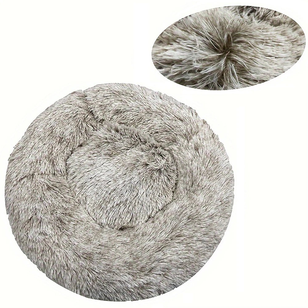 Round Pet Bed – Cozy Plush Bed for Dogs & Cats