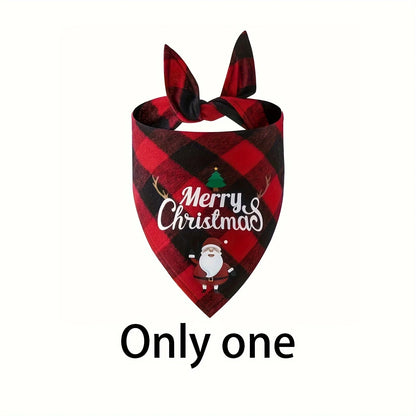 Christmas Dog Bandana – Santa & Snowman Design