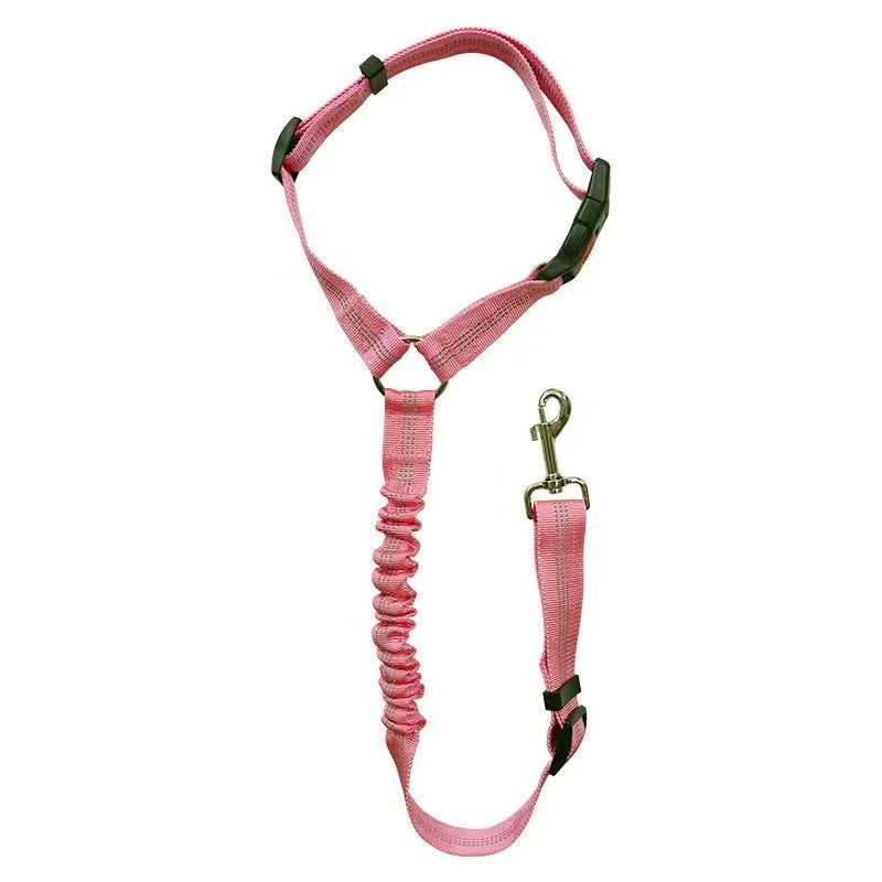 Dog Car Seat Belt & Leash – Adjustable Pet Travel Safety Strap