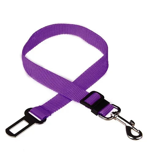 Adjustable Pet Car Seat Belt – Vehicle Safety Harness Clip for Dogs & Cats. Attaches to Collars or Harnesses for Secure, Comfy Travel
