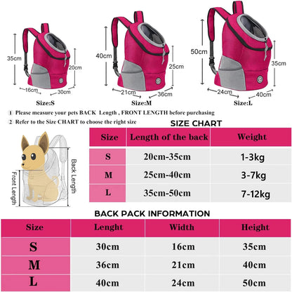 Breathable Dog Carrier Backpack – Travel Bag for Small Dogs