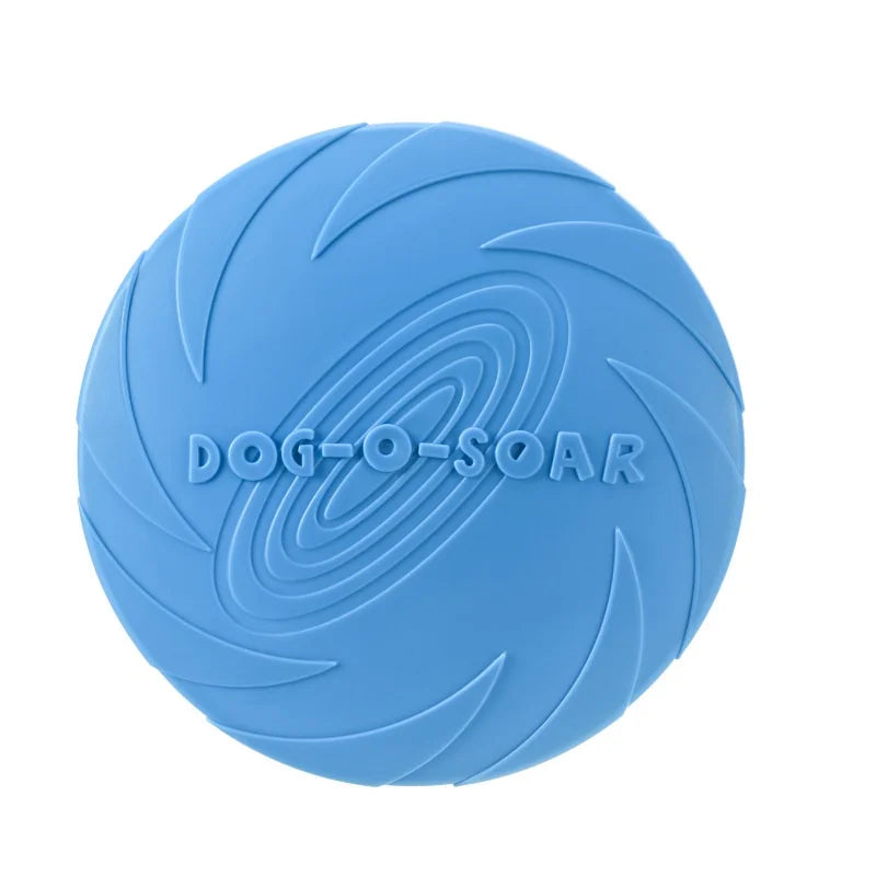 Interactive Flying Disc Dog Toy – Silicone Chew-Resistant Pet Frisbee