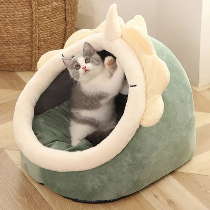 Cat Bed – Foldable, Washable Cave Bed for Small Pets