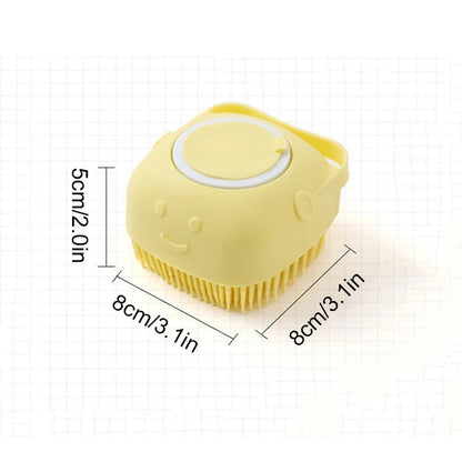 Soft Silicone Pet Bathing Brush – Gentle Massager & Grooming Tool for Dogs & Cats