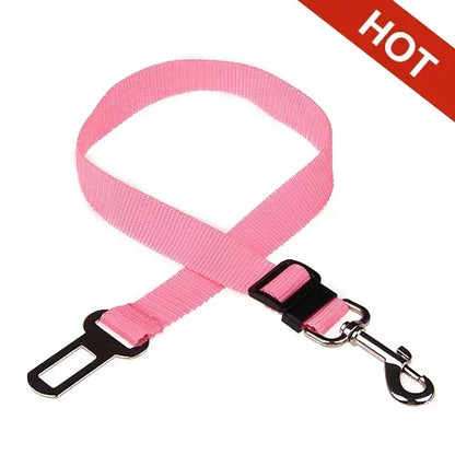 Adjustable Pet Car Seat Belt – Vehicle Safety Harness Clip for Dogs & Cats. Attaches to Collars or Harnesses for Secure, Comfy Travel