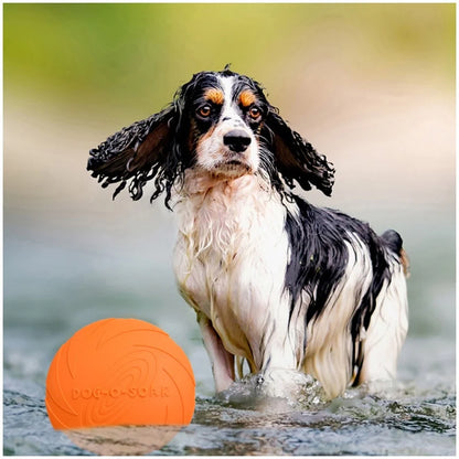 Interactive Flying Disc Dog Toy – Silicone Chew-Resistant Pet Frisbee