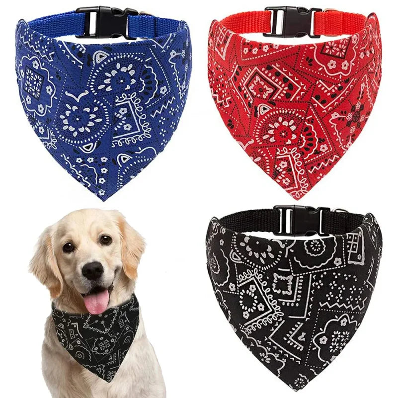 Adjustable Dog Bandana Collar | Stylish Scarf for Dogs & Cats
