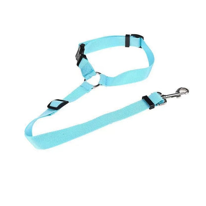Dog Car Seat Belt & Leash – Adjustable Pet Travel Safety Strap