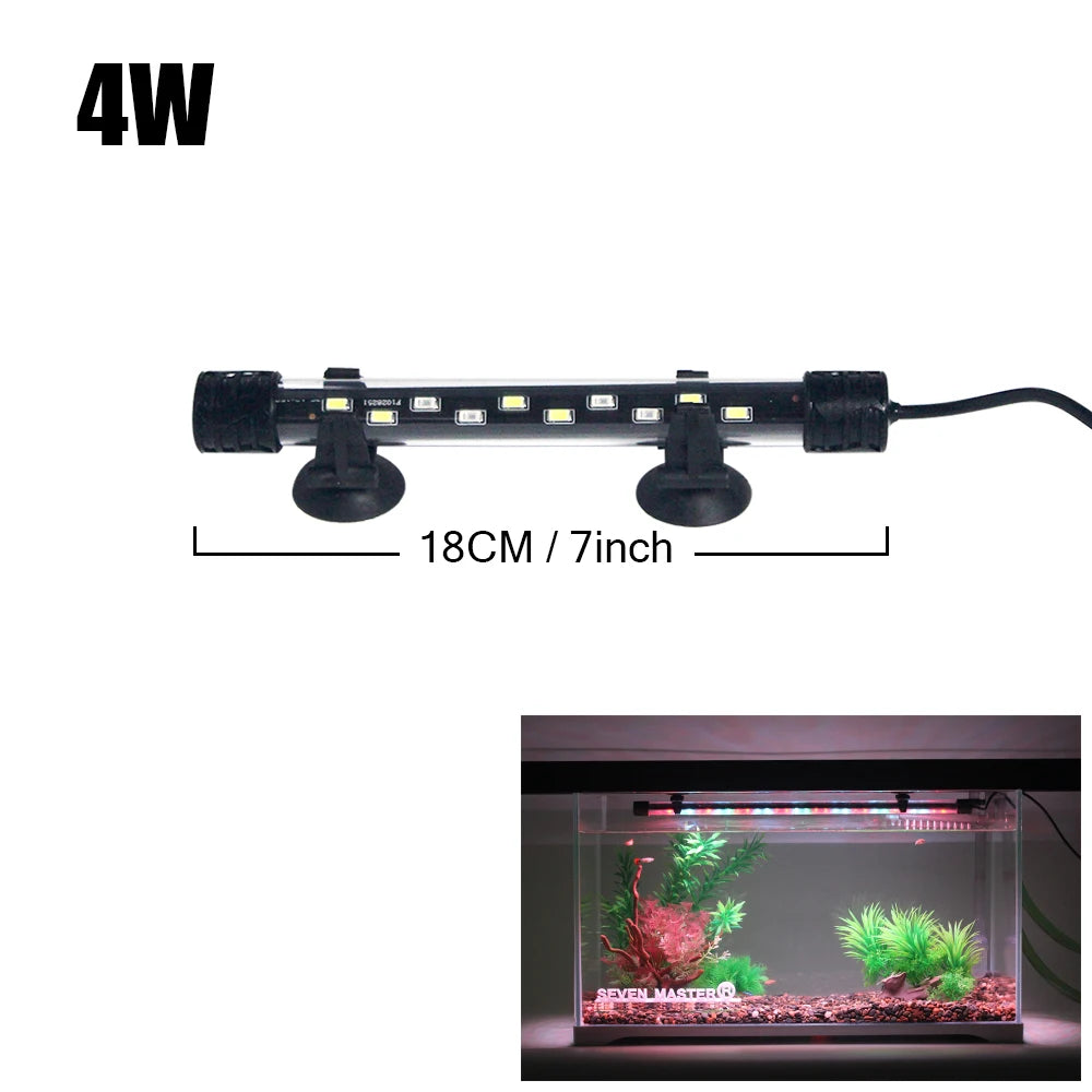 Waterproof LED Aquarium Plant Grow Light – 18-58CM Adjustable Fish Tank Lamp with 5730 Chips, 90-260V