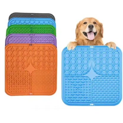 Dog Lick Mat with Suction Cups – Silicone Slow Feeder
