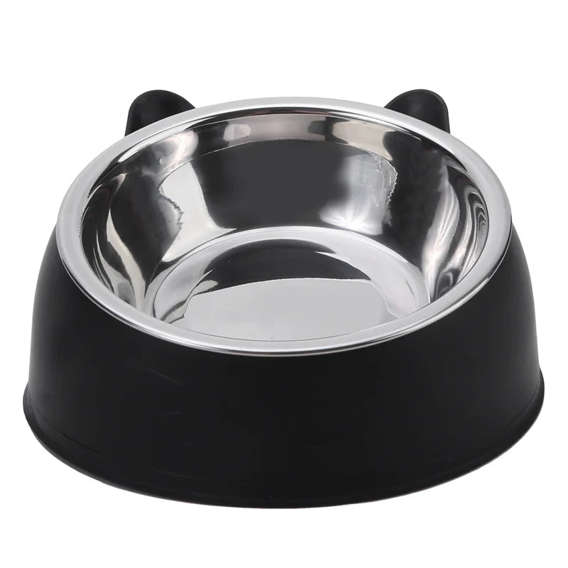 pet food bowl, inclined pet food bowl, stainless steel