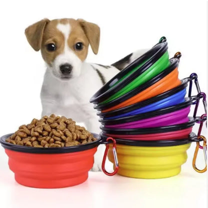 Collapsible Pet Travel Bowl – Portable Silicone Food & Water Bowl for Dogs & Cats