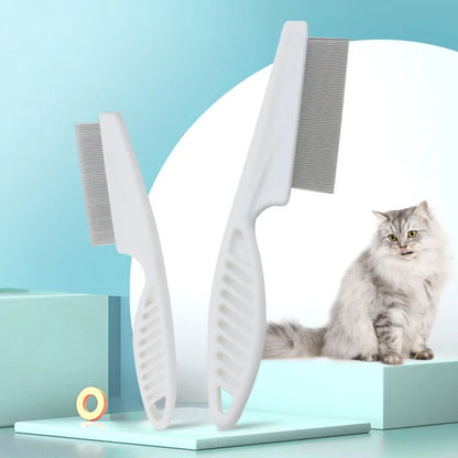 Stainless Steel Flea & Shedding Comb – Grooming Tool for Cats & Dogs