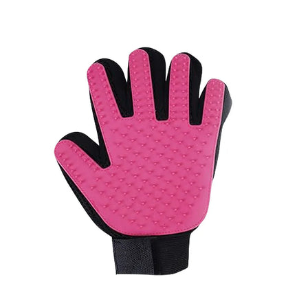 Silicone Pet Grooming Glove – Hair Removal & Bath Brush for Dogs & Cats