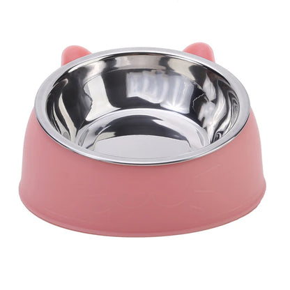 pet food bowl, inclined pet food bowl, stainless steel