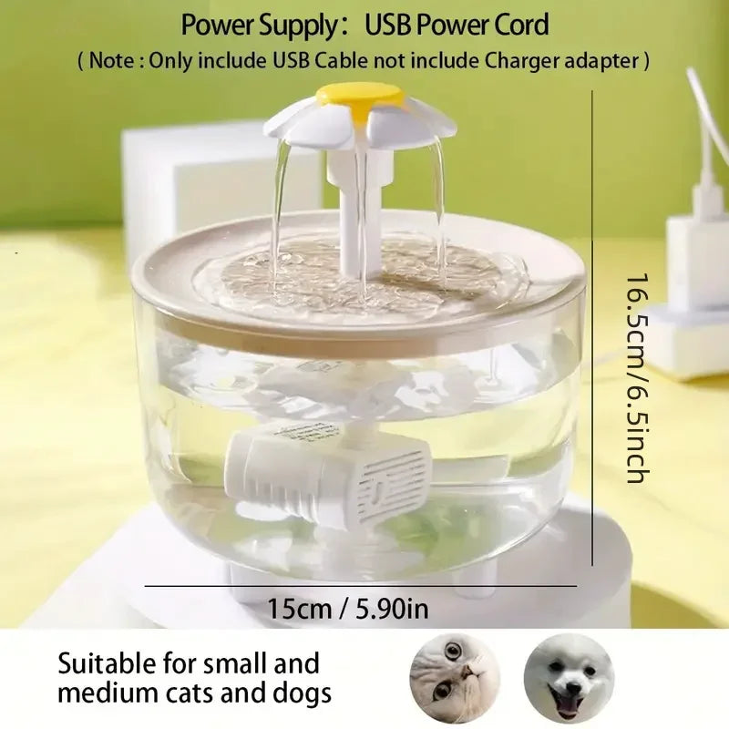 USB 1.2L Cat Water Fountain – Automatic & Ultra Quiet