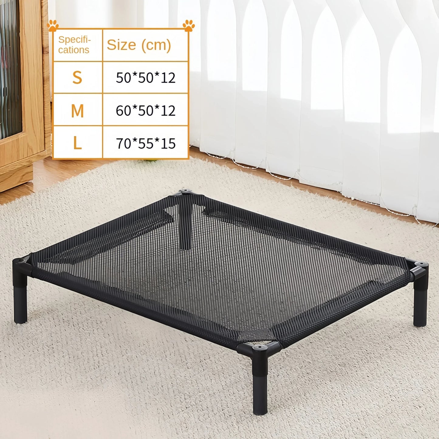 Elevated Pet Bed – Portable Folding Dog & Cat Cot for Indoor/Outdoor Use