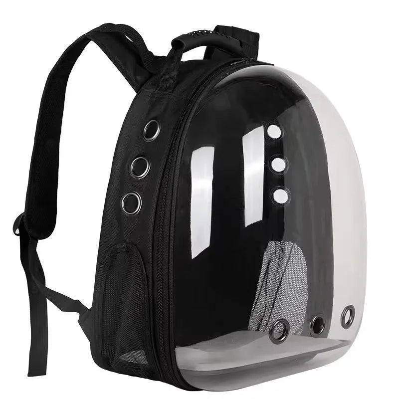 Transparent Space Capsule Pet Backpack – Breathable Travel Carrier for Cats & Small Pets