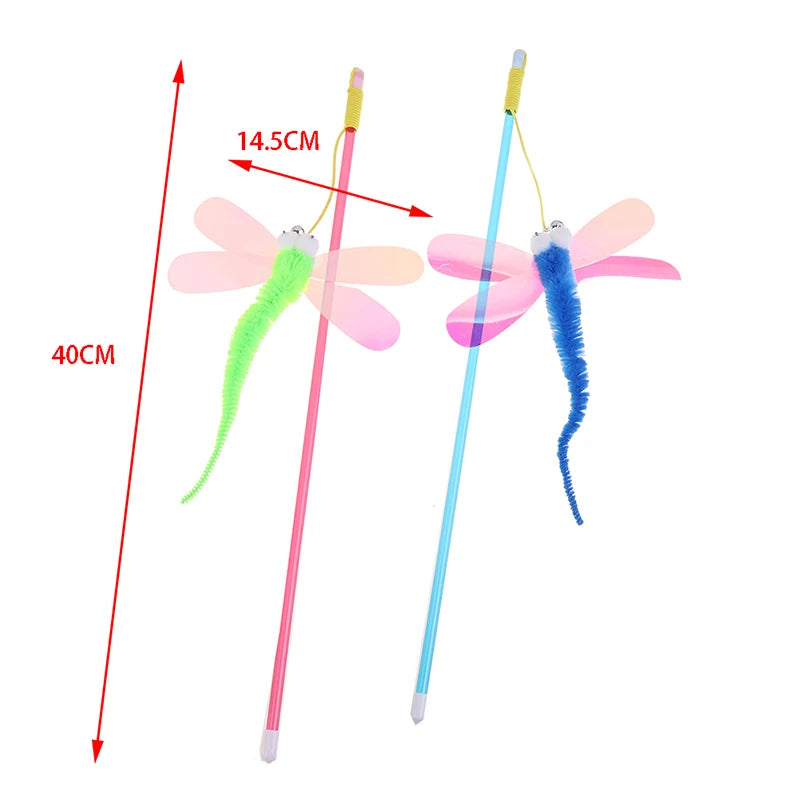 cat toy, dragonfly, cat toy stick