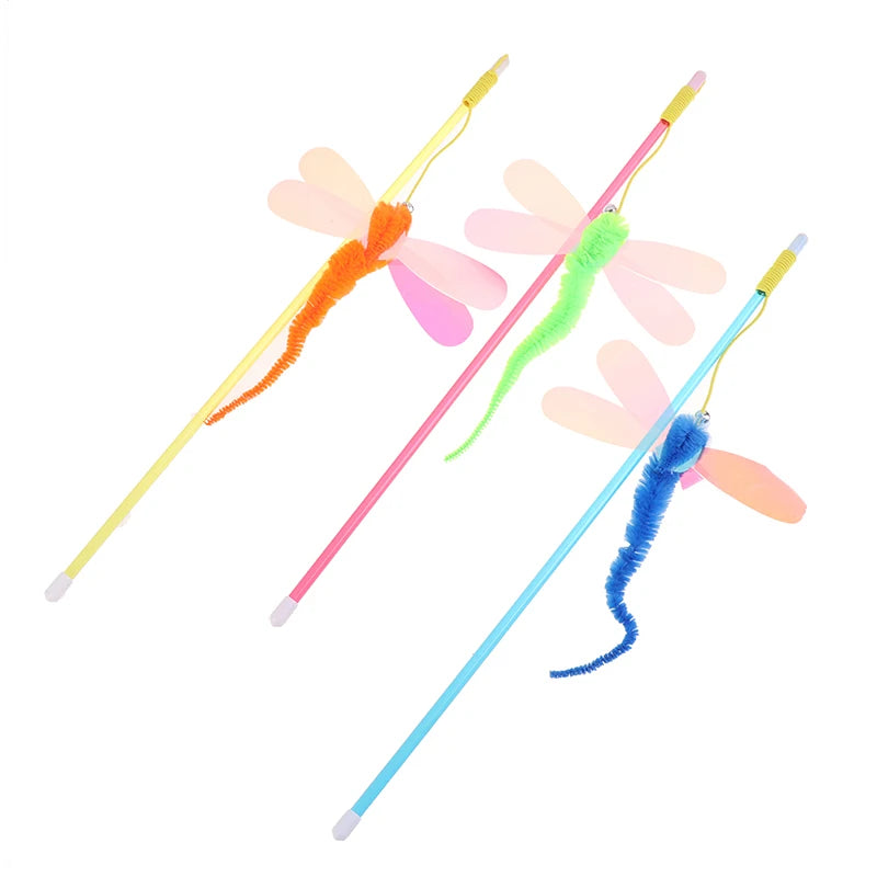 cat toy, dragonfly, cat toy stick