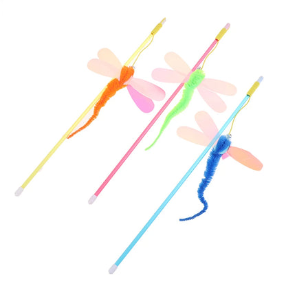 cat toy, dragonfly, cat toy stick