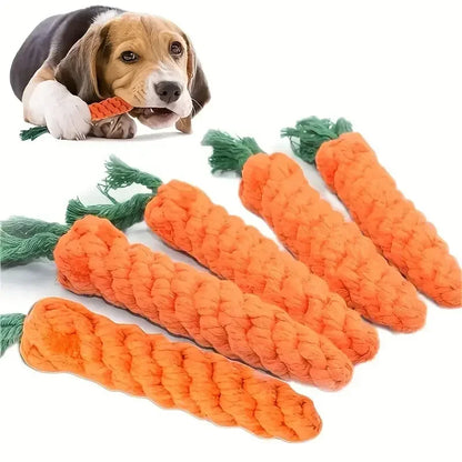 Tough Tug Pup Toy – Carrot Chewer for Clean Teeth & Strong Jaws