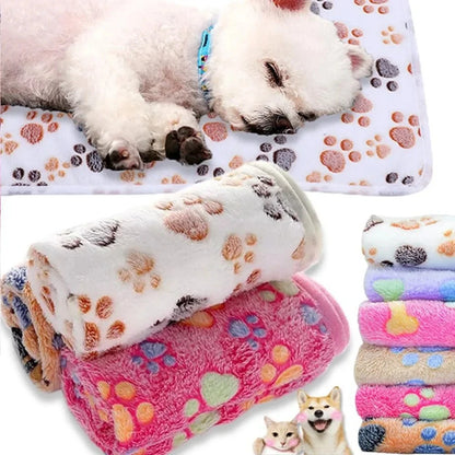 Warm Fleece Pet Blanket for Dogs & Cats | Soft Bed Mat Cover