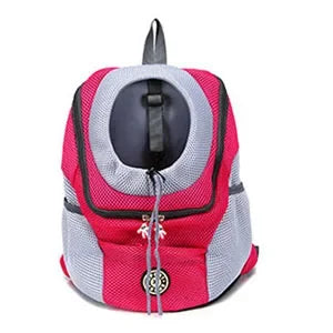 Outdoor Pet Dog Carrier Bag Portable Double Shoulder Mesh Backpack Travel Backpack  Front Bag Head Carrying Bags for Cat