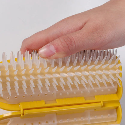 cat wall corner brush, cat grooming wall corner