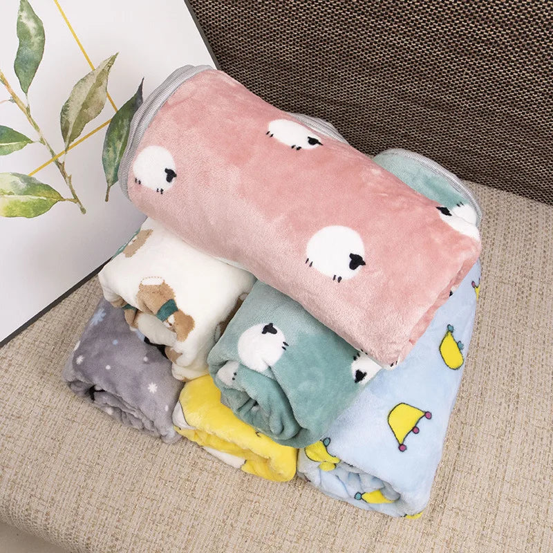 Soft Flannel Dog & Cat Blanket | Warm Plush Pet Sleeping Mat