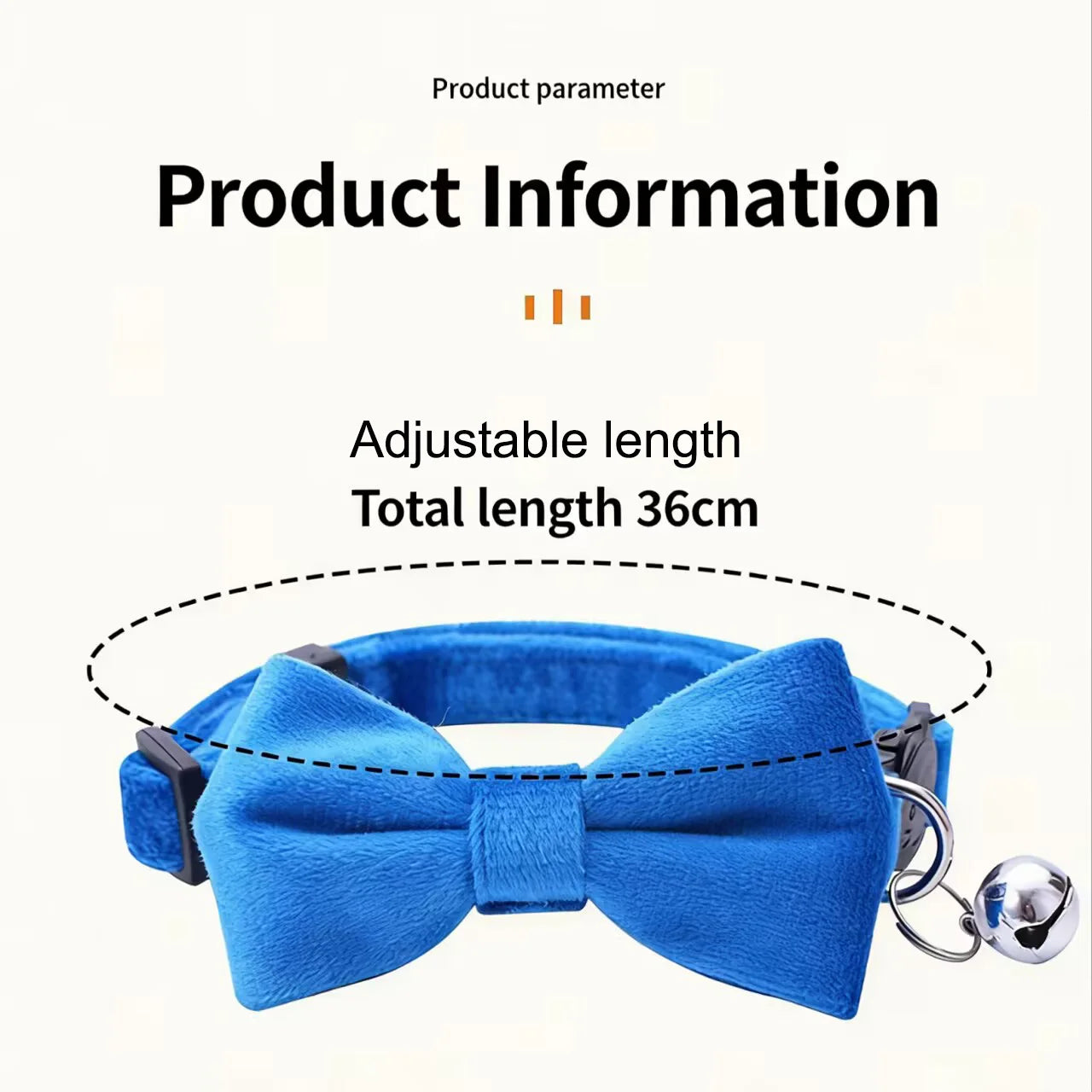 Adjustable Cat & Dog Collar with Bow Tie & Bell