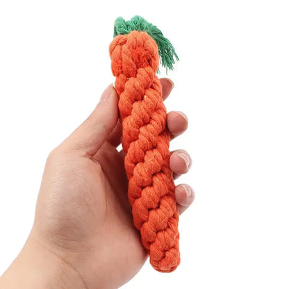 Tough Tug Pup Toy – Carrot Chewer for Clean Teeth & Strong Jaws