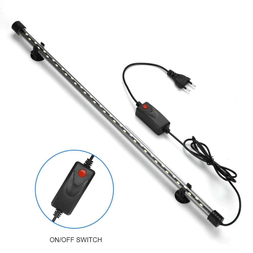 Waterproof LED Aquarium Plant Grow Light – 18-58CM Adjustable Fish Tank Lamp with 5730 Chips, 90-260V