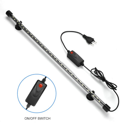 Waterproof LED Aquarium Plant Grow Light – 18-58CM Adjustable Fish Tank Lamp with 5730 Chips, 90-260V