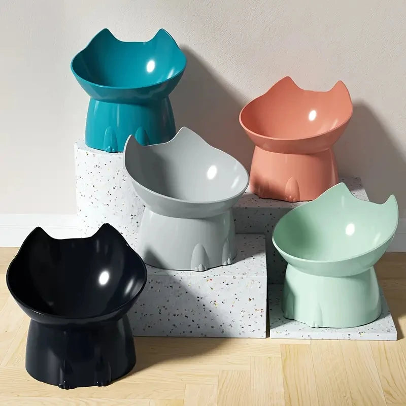 Elevated Cat Bowl – Raised Anti-Tip Feeding Dish